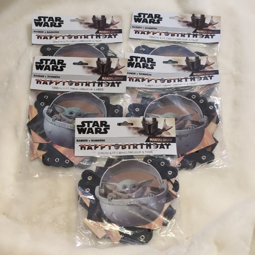 Star Wars Mandalorian Party Banner Set Of 5